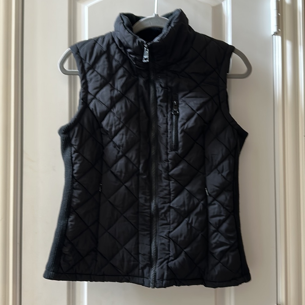 Andrew Marc Black Puffer Vest Small